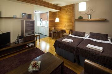 Фото номера Апартаменты-студио с сауной Отель Lapland Hotels Saaga г. Юллясярви 4